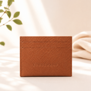 Longchamp Card Case Calf Leather